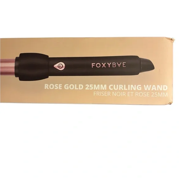 NEW Foxybae Curling Wand 25MM Rose Gold Hair Styling Tool - Picture 3 of 5